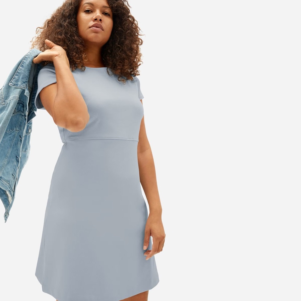 EVERLANE Short Sleeve Dress in gray size XS